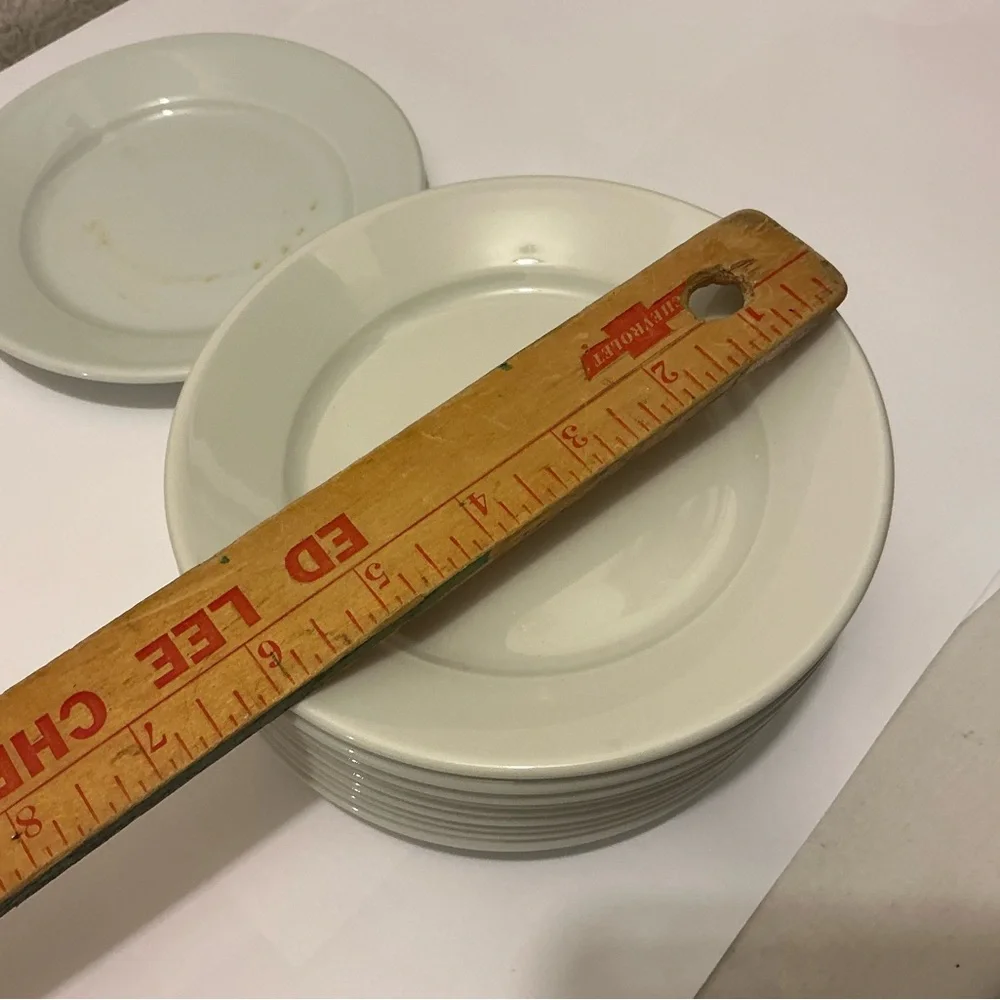 Apilco France white porcelain appetizers 6.5” set of 5  Plates. G26